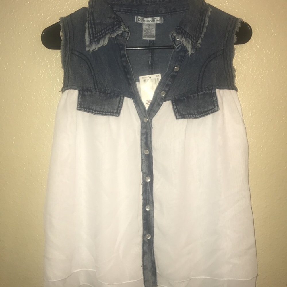 Demanding Denim Blouse